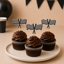 Parttyhub racing flags cupcake topper