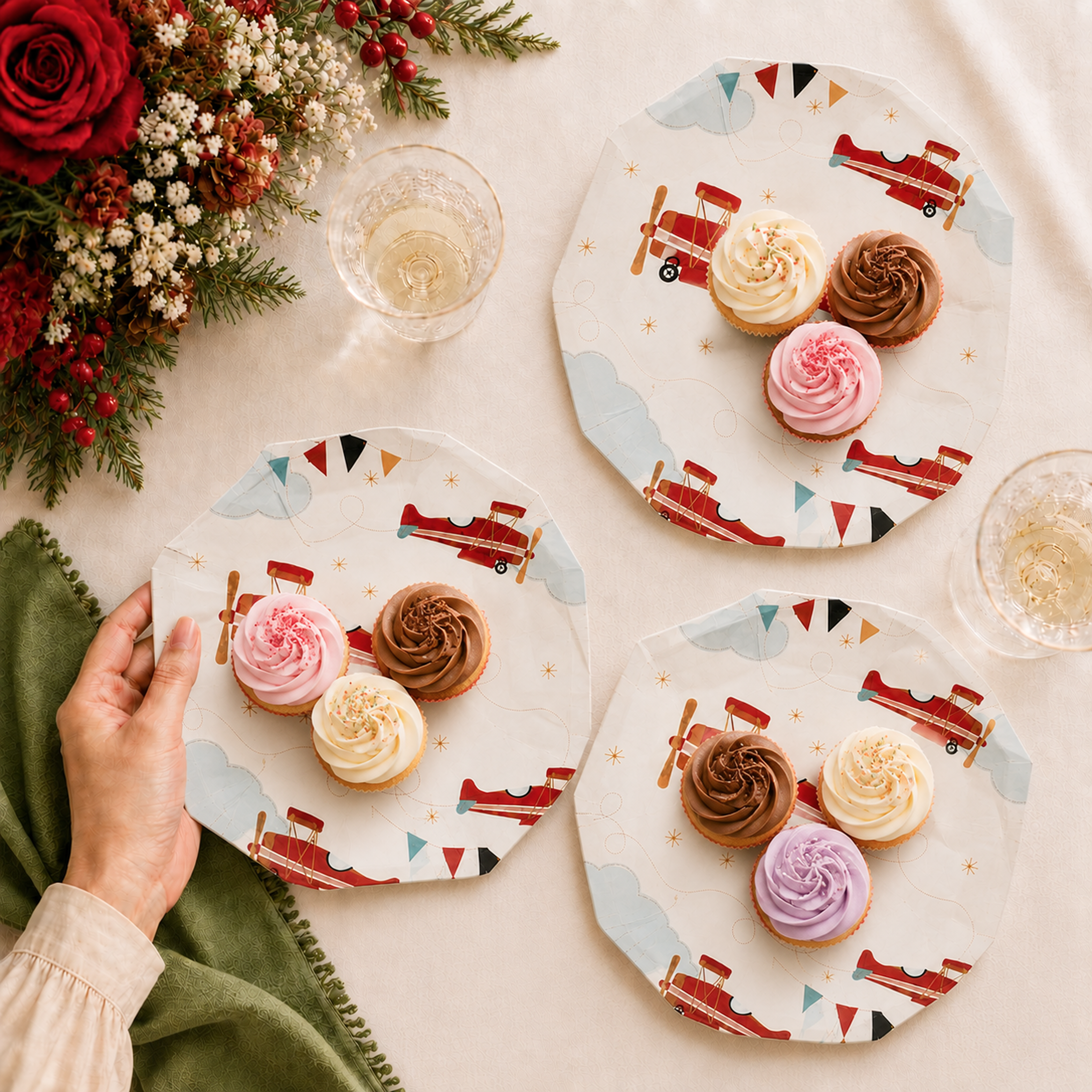 Parttyhub helicopter theme party plate | HEL | Pack 8