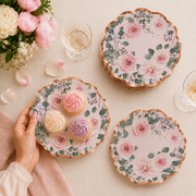 Parttyhub blush roses dinner plates | BBN | Pack 8