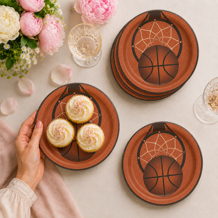 Parttyhub basketball dinner plates | BKB | Pack 8
