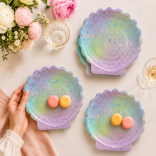 Parttyhub iridescent mermaid dessert plates | MRMID | Pack 8