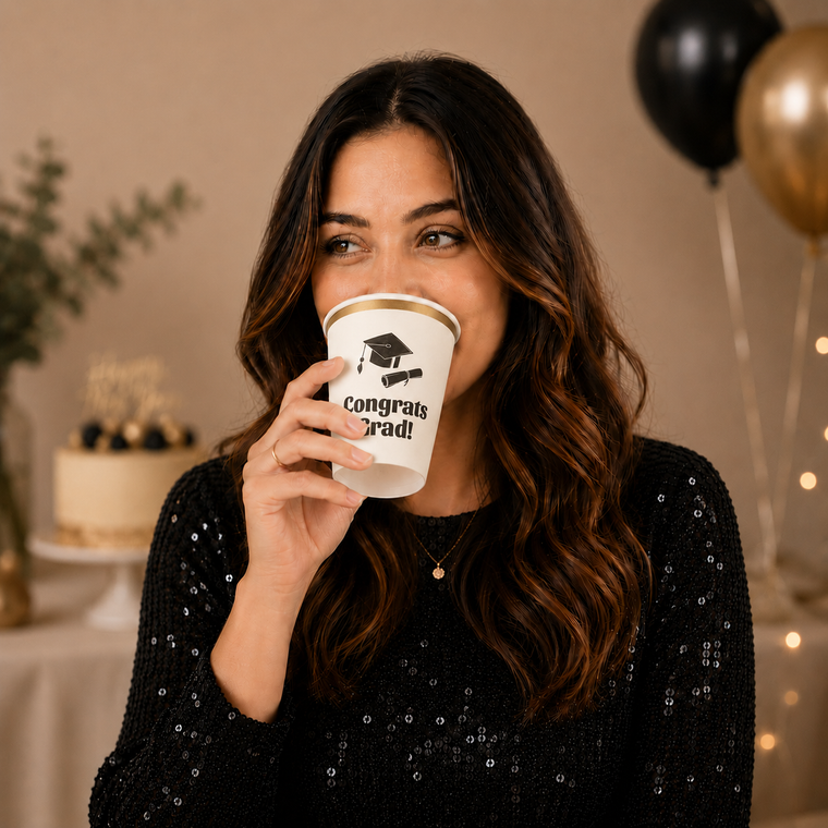 Parttyhub graduation cups | GRAD | Pack 8