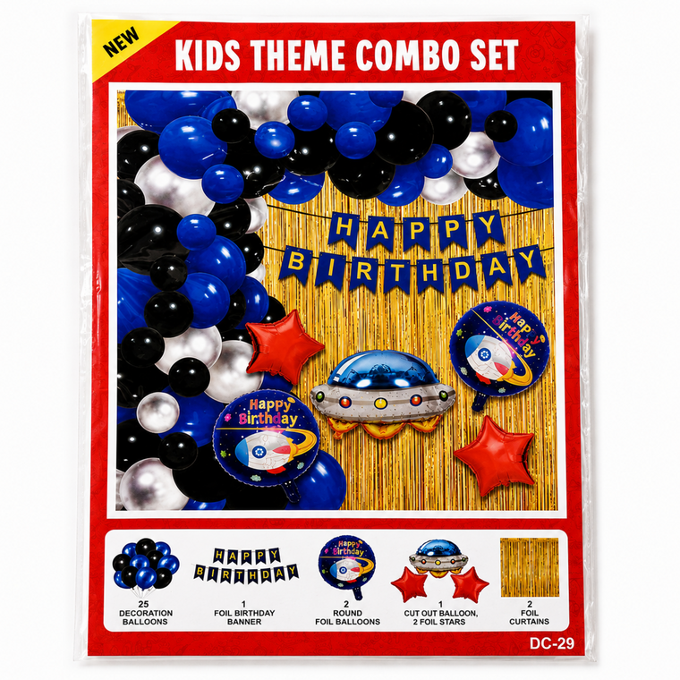 PARTTYHUB SPACE TRAVEL BIRTHDAY PARTY DECOR KIT | STR | PACK 1