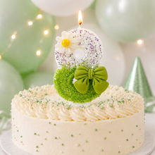 Parttyhub Green Bow & Daisy Candles | GBDS | Pack 1