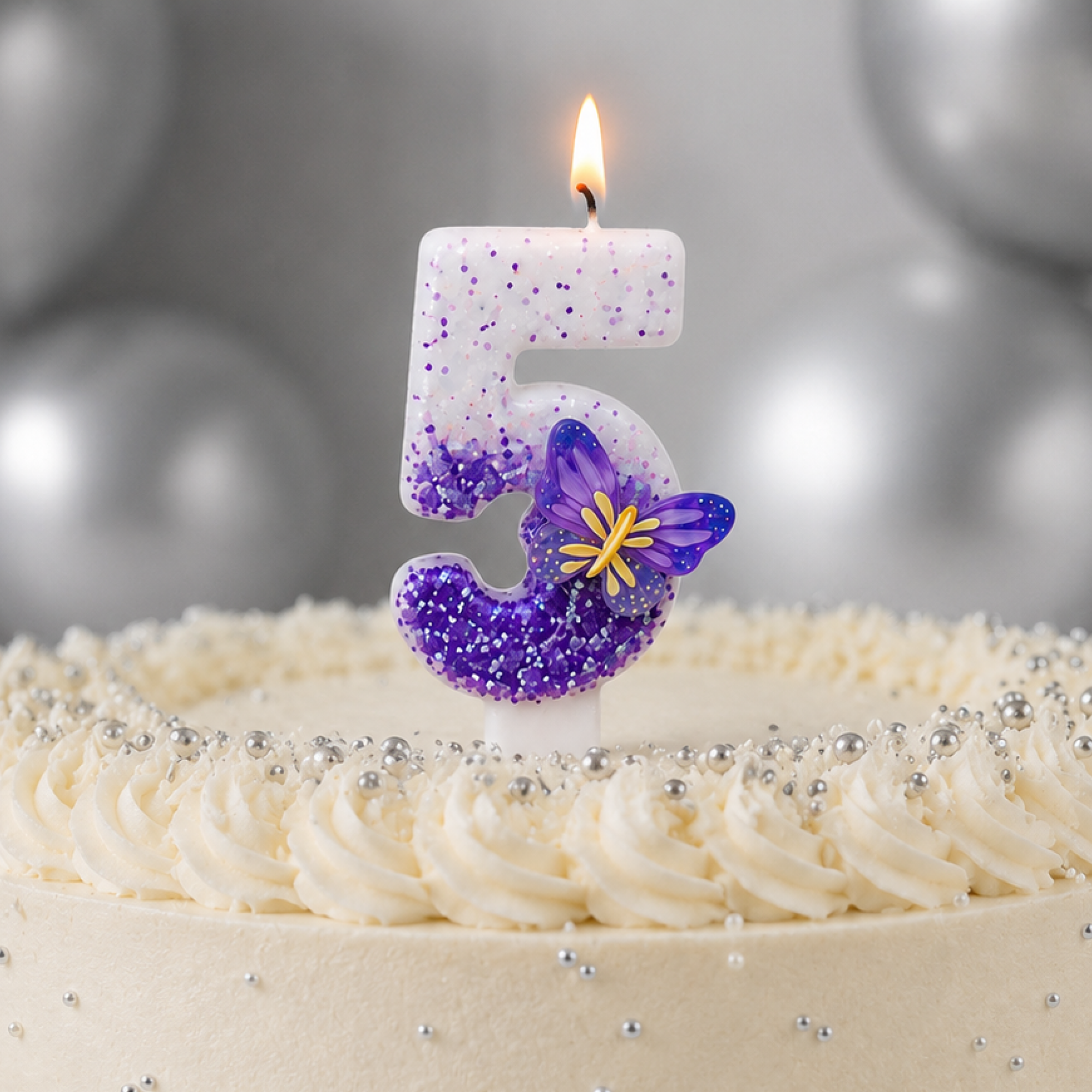 Parttyhub Purple Butterfly Candles | BFL | Pack 1