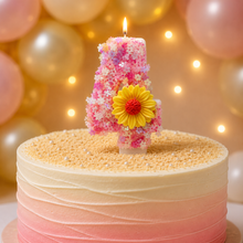 Parttyhub Sparkling Daisies Pink Candles | SPD | Pack 1
