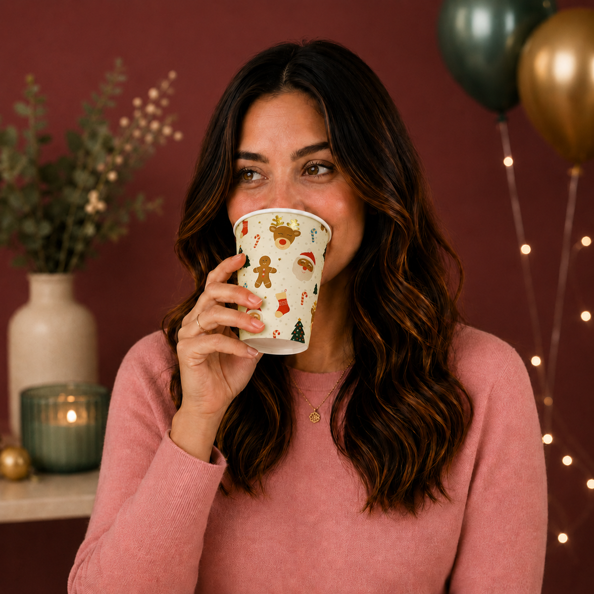 PARTTYHUB Christmas Themed Party Cups – Pack of 8