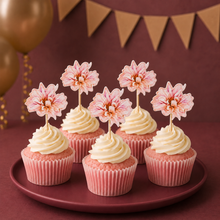 Parttyhub wild flower cupcake topper