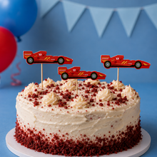 Parttyhub red racecar cupcake topper