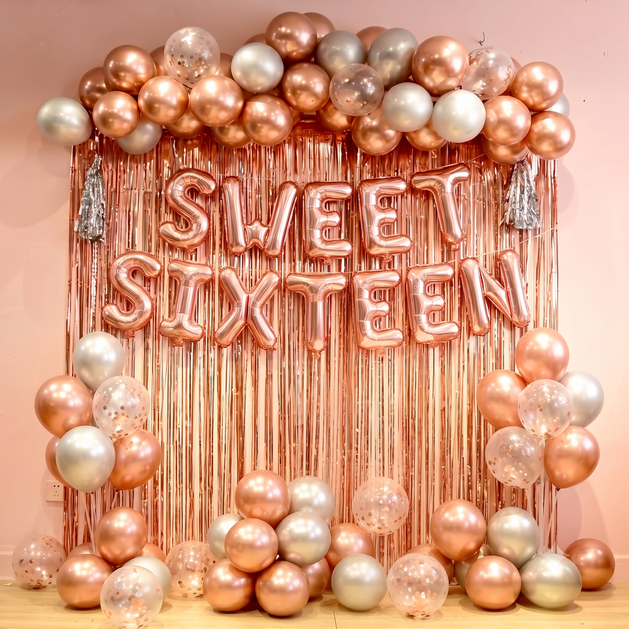 Parttyhub Foil Letters Birthday Balloons - Rosegold | BDAY | Pack 1