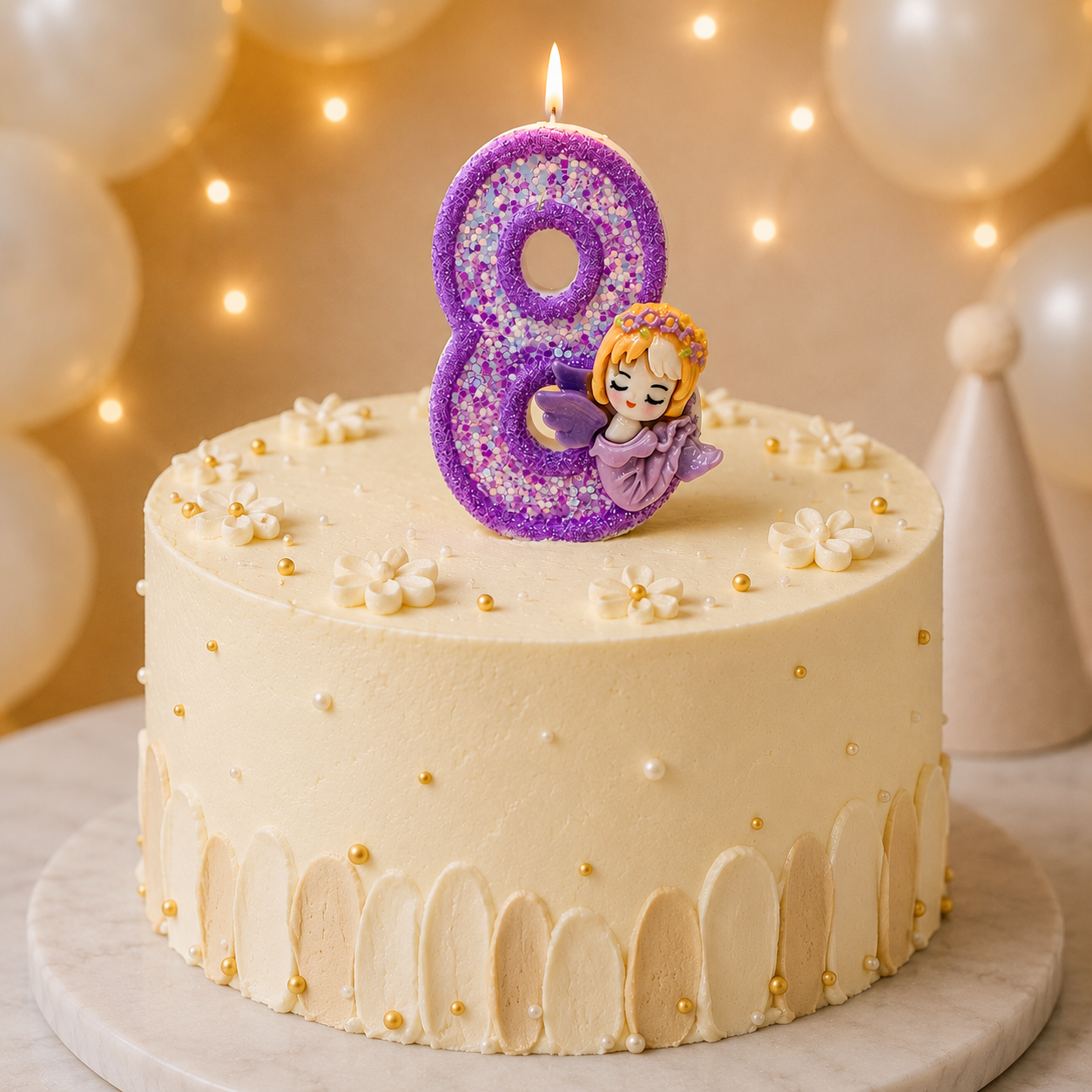 Partyhub Cute Little Angel Purple Candles | CLA | Pack 1