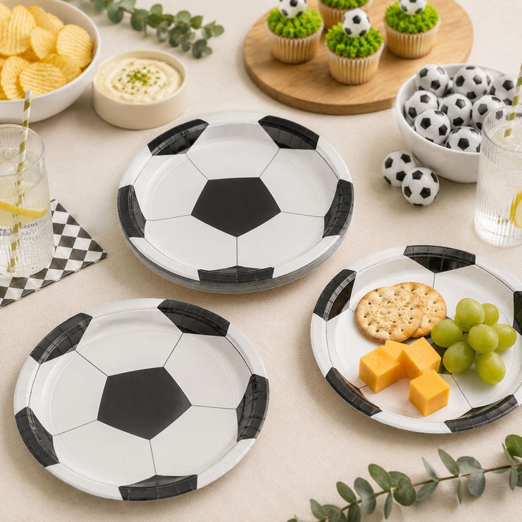 Parttyhub soccer dessert plates | SOC | Pack 8