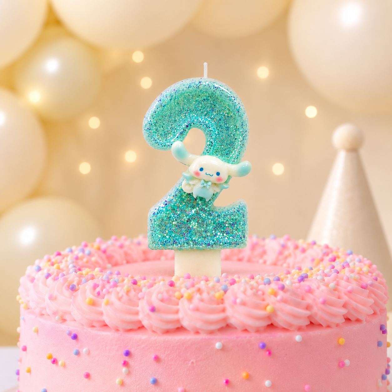 Parttyhub Cinnamonroll Cartoon Glitter Candles | CNCR | Pack 1