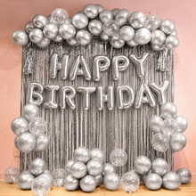 Parttyhub Foil Letters Birthday Balloons - Silver | BDAY | Pack 1