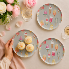 Parttyhub ice cream blue dessert plates | ICR | Pack 8