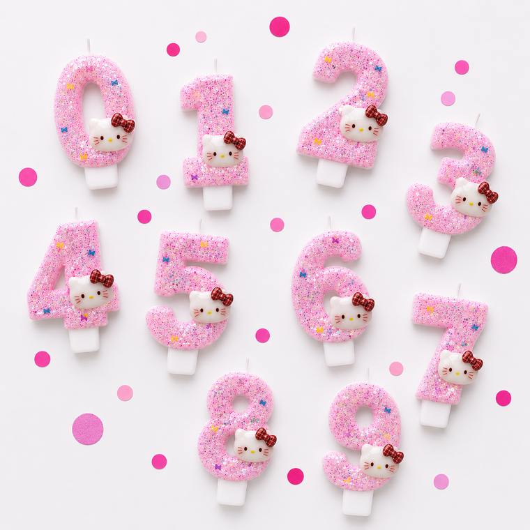Parttyhub Hello Kitty Sparkling Candles | KTY | Pack 1