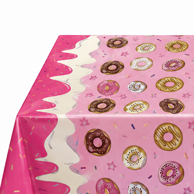 Parttyhub Donut Sprinkle Pink Party Tablecloth | KDZDN | Pack 1