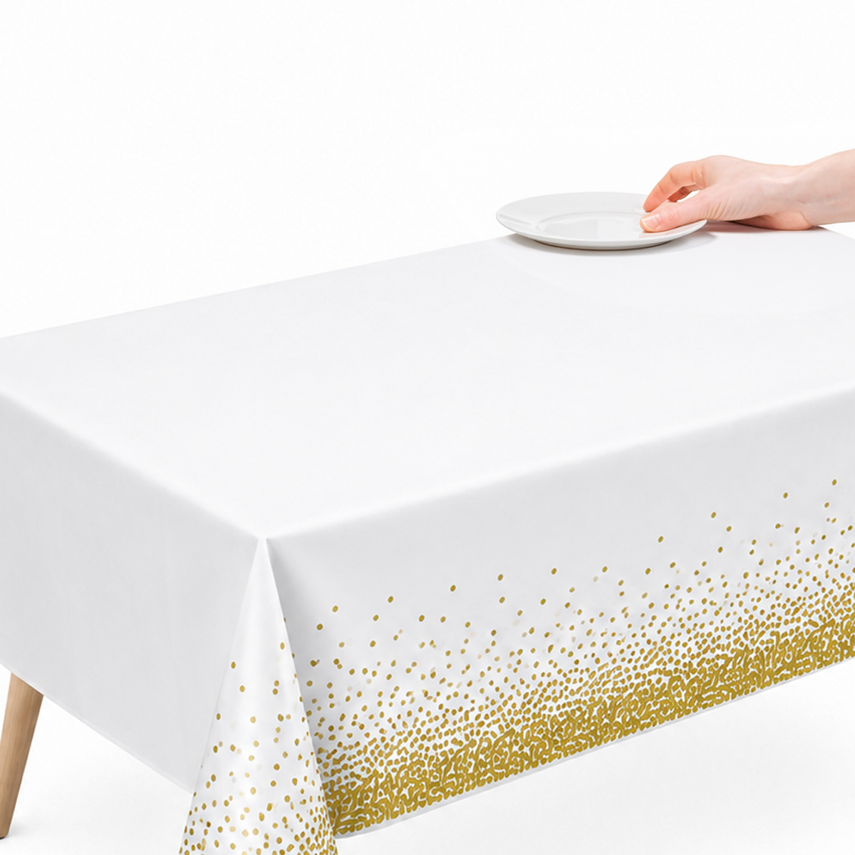 Parttyhub Gold Confetti Party Tablecloth | PLN | Pack 1