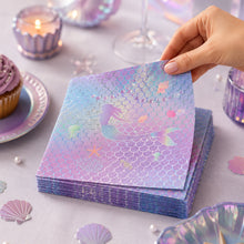 Parttyhub iridescent mermaid napkins | MRMID | Pack 16
