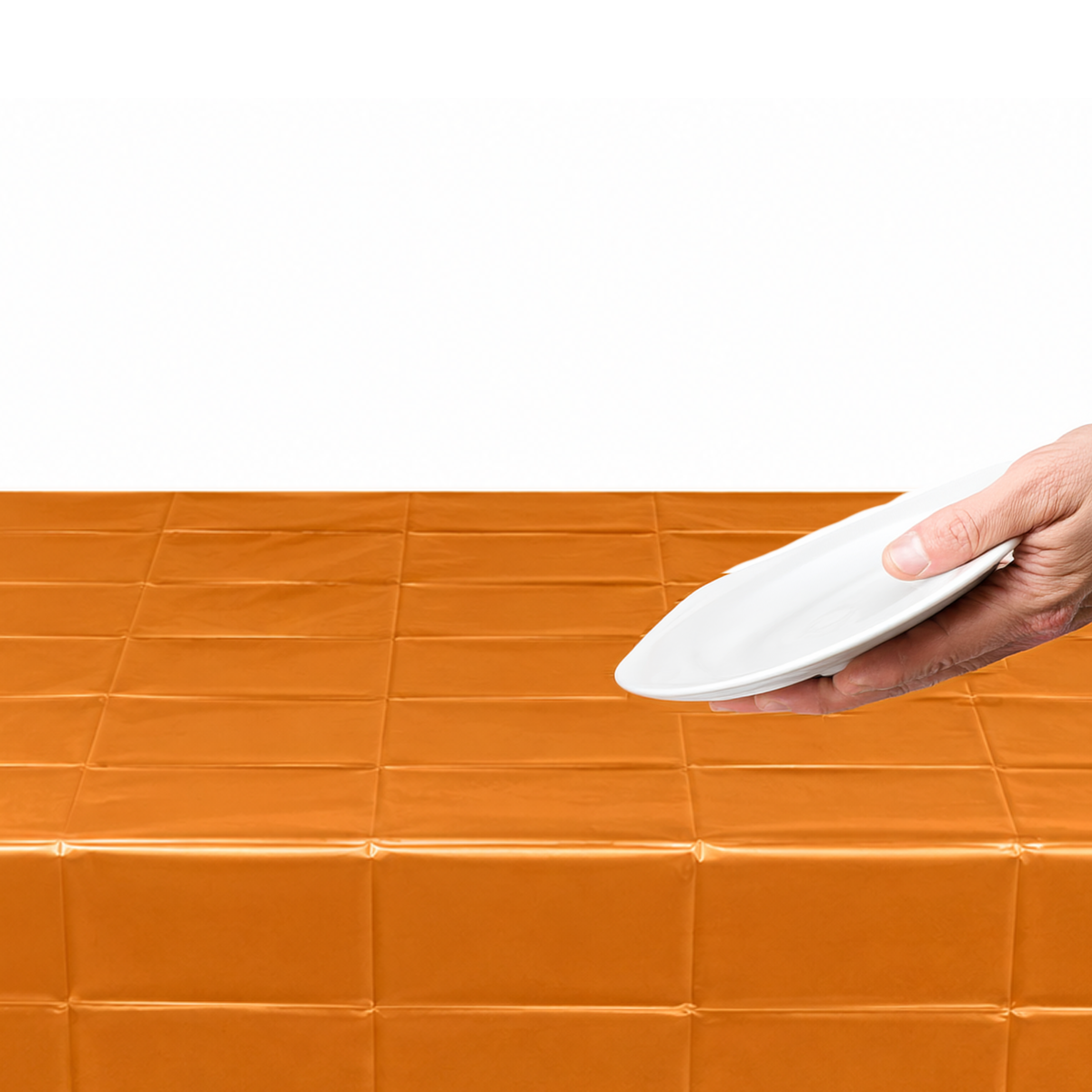 Parttyhub Orange Solid Colour Tablecloth | PLN | Pack 1