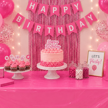 Parttyhub Pink Solid Colour Tablecloth | PLN | Pack 1