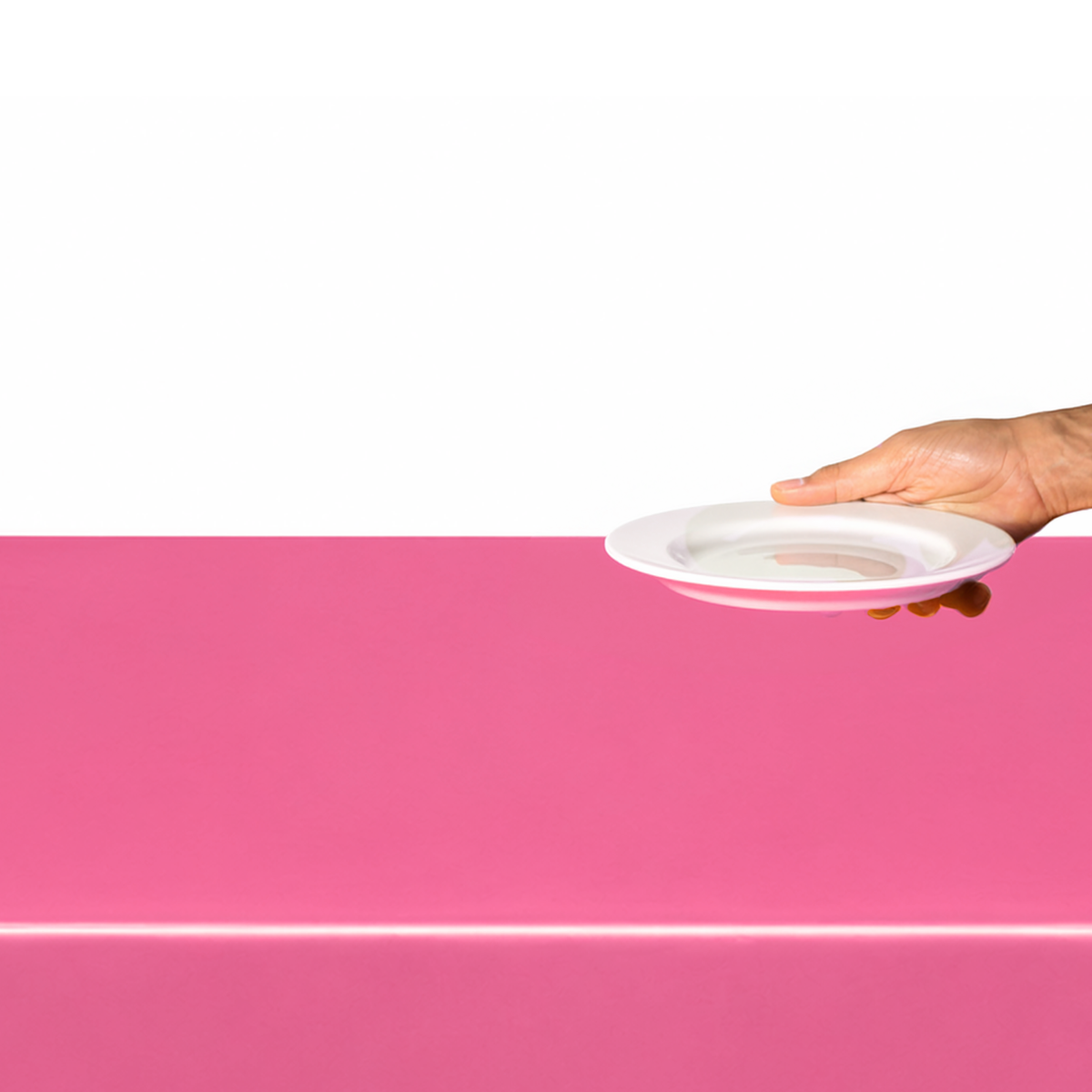 Parttyhub Pink Solid Colour Tablecloth | PLN | Pack 1