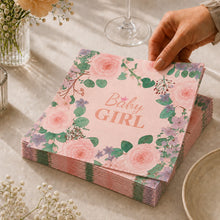 Parttyhub baby girl floral napkins | BGRL | Pack 16
