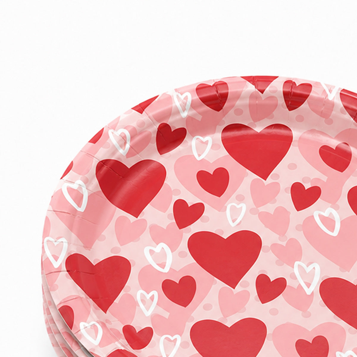 Parttyhub red hearts dessert plates | RH | Pack 8