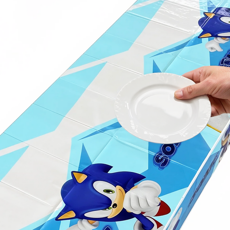 Parttyhub Sonic Cartoon Theme Birthday Tablecover | SCRTN | Pack 1