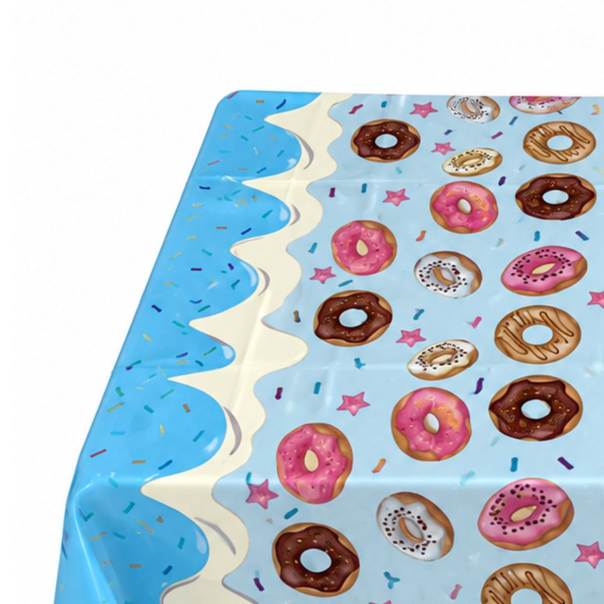 Parttyhub Donut Sprinkle Blue Party Tablecloth | KDZDN | Pack 1