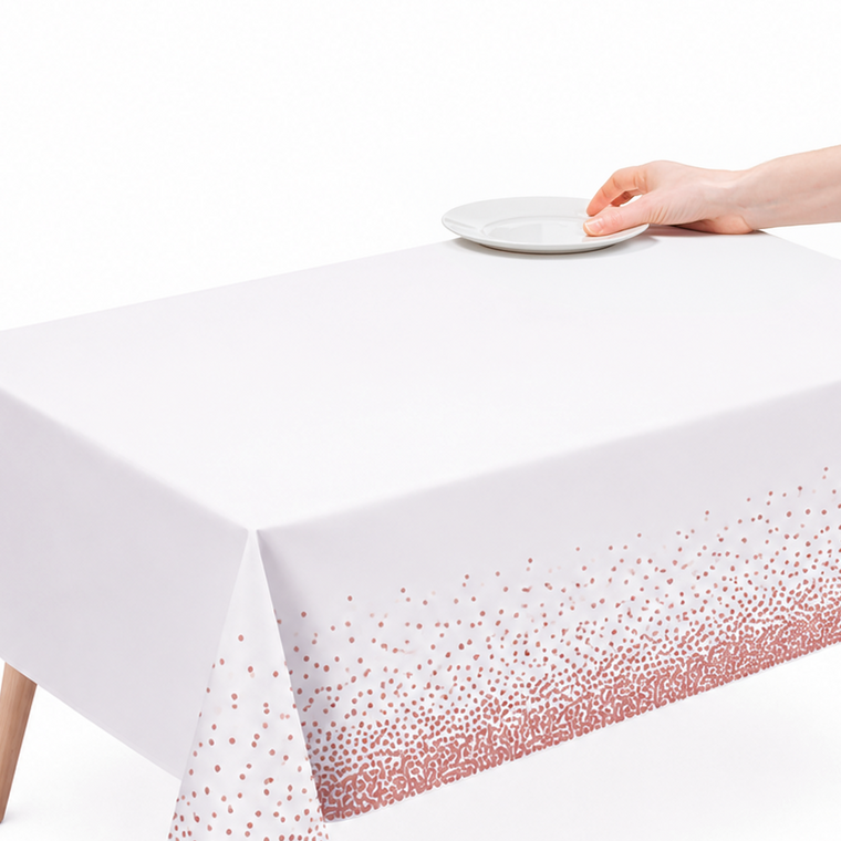 Parttyhub Pink Confetti Party Tablecloth | PLN | Pack 1