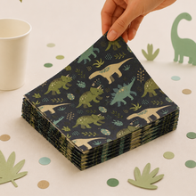 Parttyhub dinosaurs camouflage theme party napkins | DCAM | Pack 16