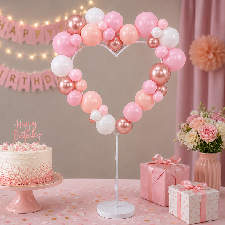 Parttyhub Heart Shape Balloon Stand | HT | Pack 1