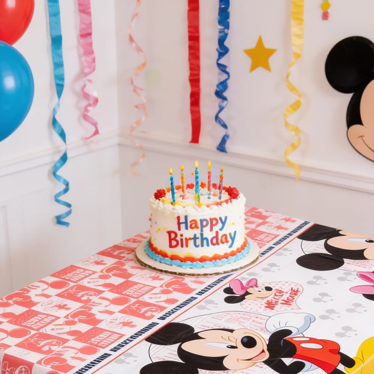 Parttyhub Mickey Mouse Birthday Tablecover | MI | Pack 1