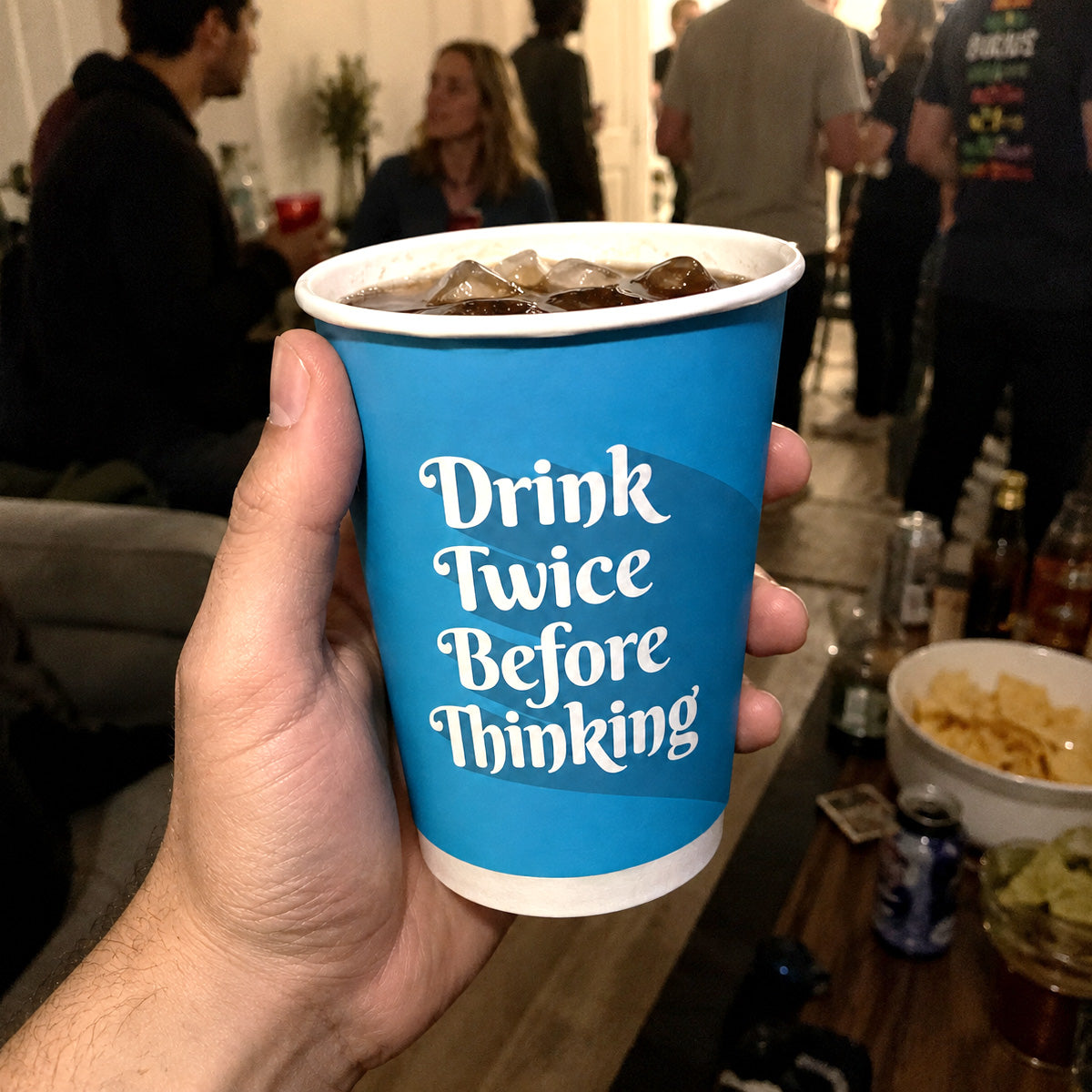 Parttyhub drink twice: team blue party cups | HOP | Pack 8