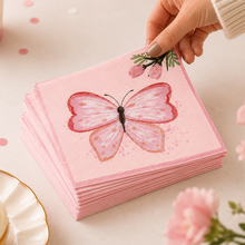 Parttyhub pink butterfly napkins | BFL | Pack 16