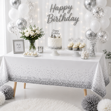 Parttyhub Silver Confetti Party Tablecloth | PLN | Pack 1