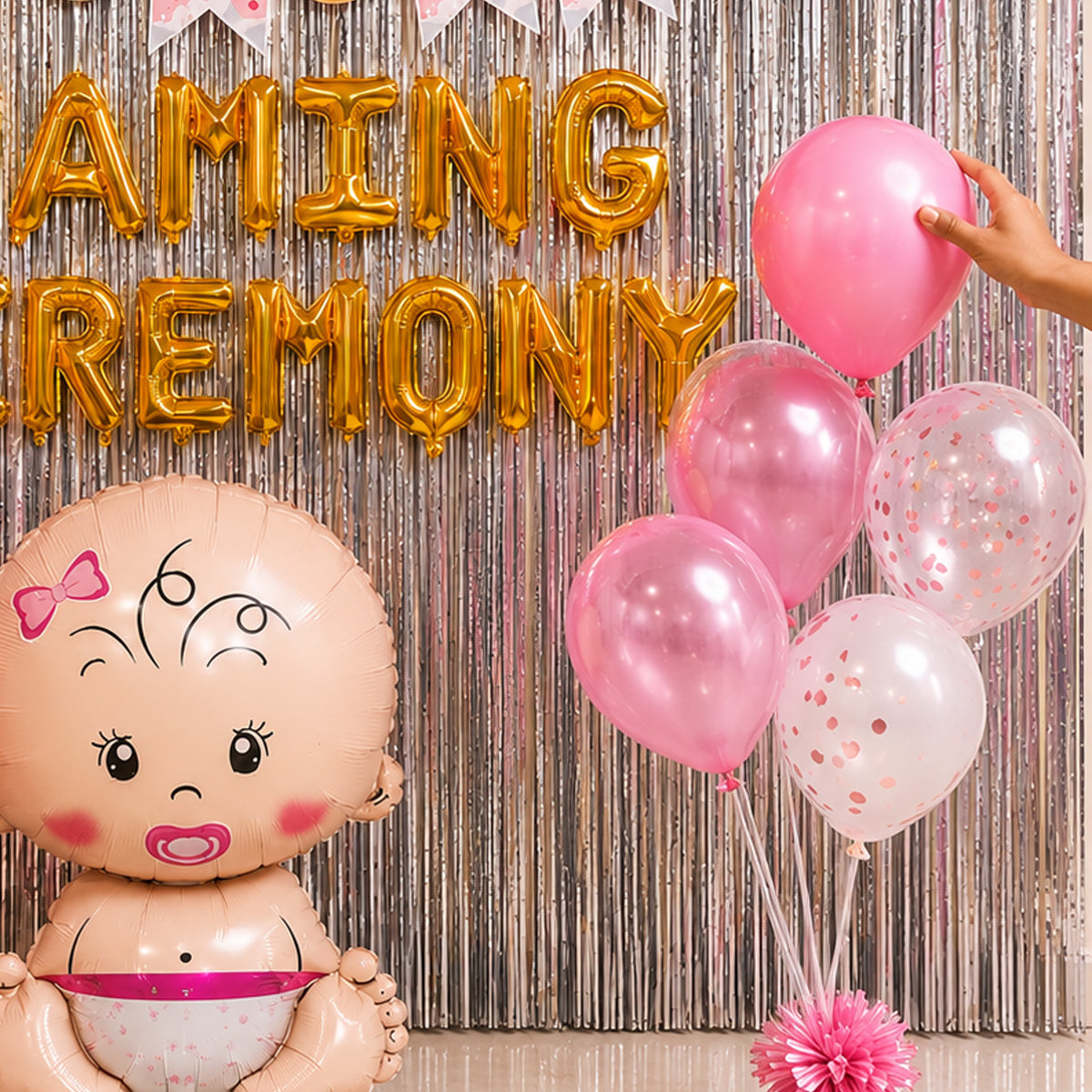 PARTTYHUB LITTLE PRINCESS NAMING CEREMONY DECOR KIT | LIT | PACK 1