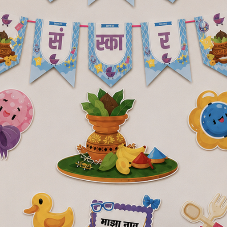 PARTTYHUB NAMAKARAN CEREMONY DECOR FOR BABY BOY | NBB | PACK 1