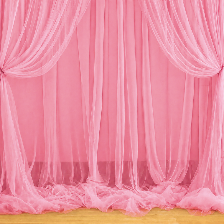 PARTTYHUB BABY PINK TULLE DRAPES | BPT | PACK 1