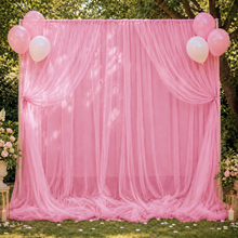 PARTTYHUB BABY PINK TULLE DRAPES | BPT | PACK 1