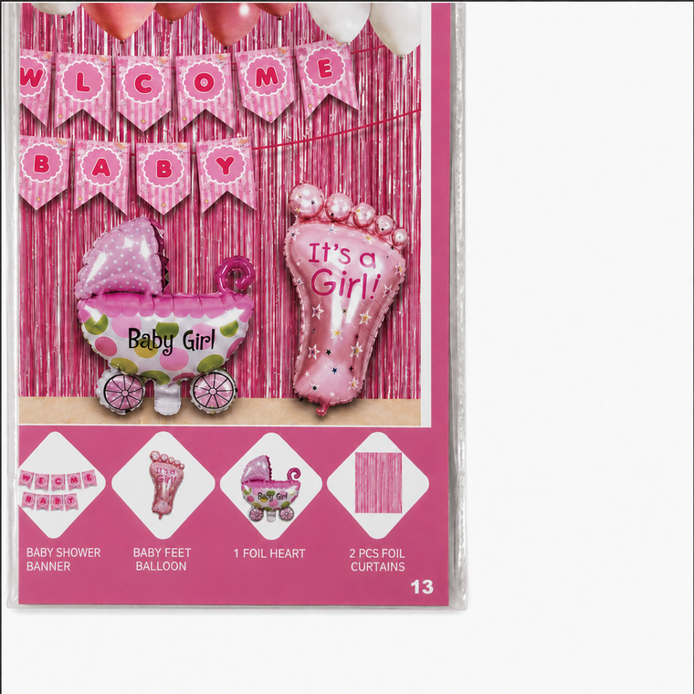 PARTTYHUB BABY WELCOMING CEREMONY CELEBRATION KIT- PINK | BWP | PACK 1
