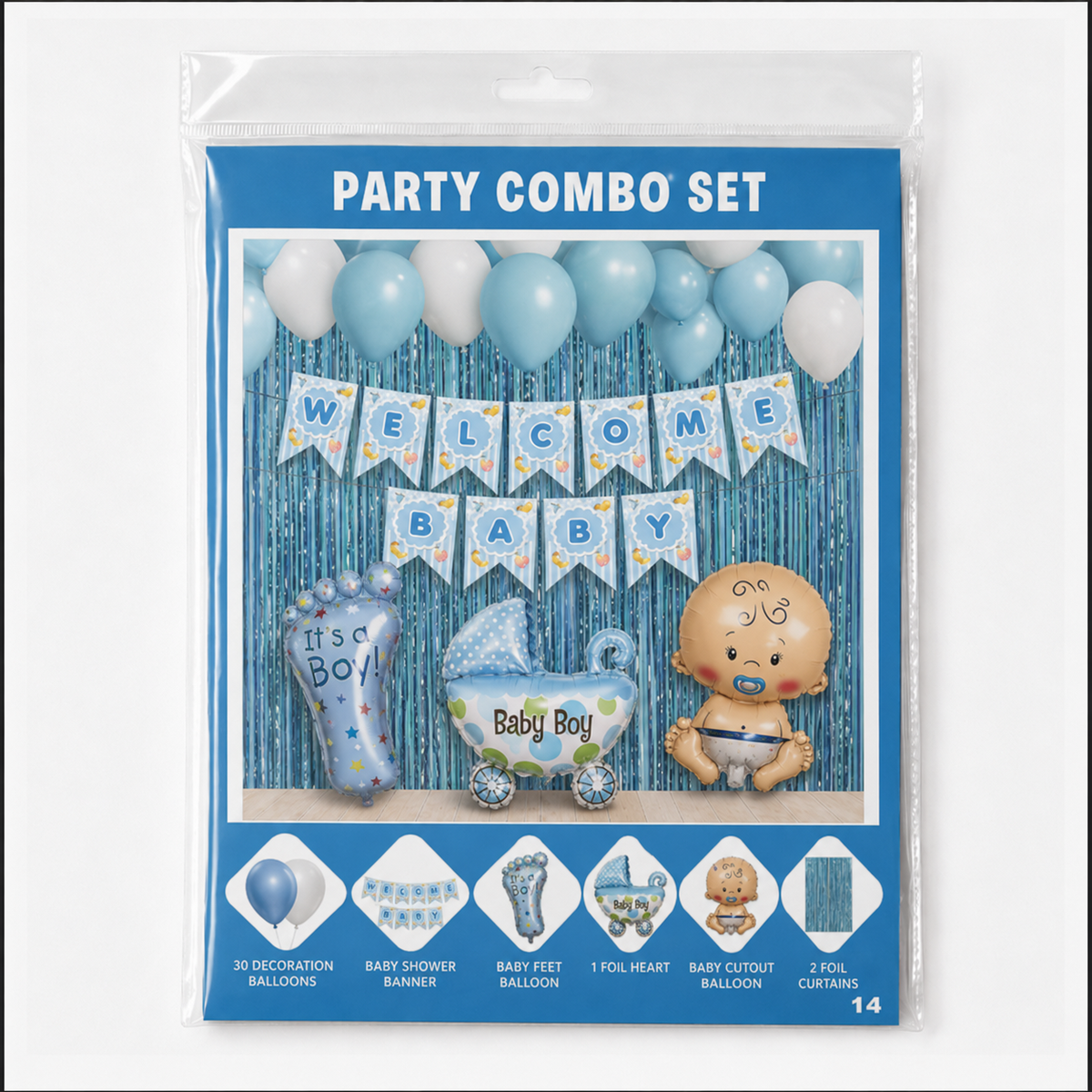 PARTTYHUB BABY WELCOMING CEREMONY CELEBRATION KIT- BLUE | BWB | PACK 1