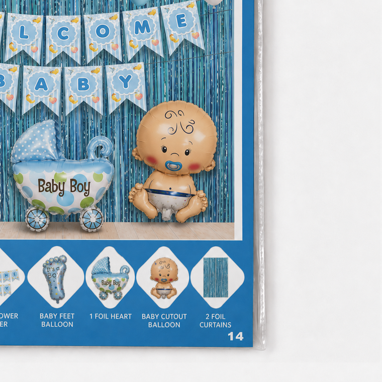 PARTTYHUB BABY WELCOMING CEREMONY CELEBRATION KIT- BLUE | BWB | PACK 1