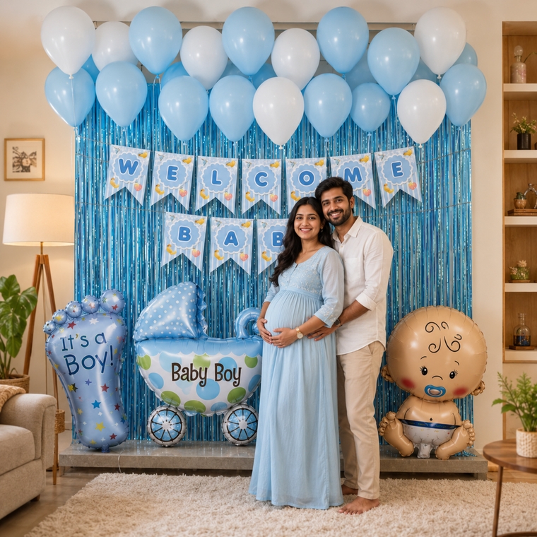 PARTTYHUB BABY WELCOMING CEREMONY CELEBRATION KIT- BLUE | BWB | PACK 1