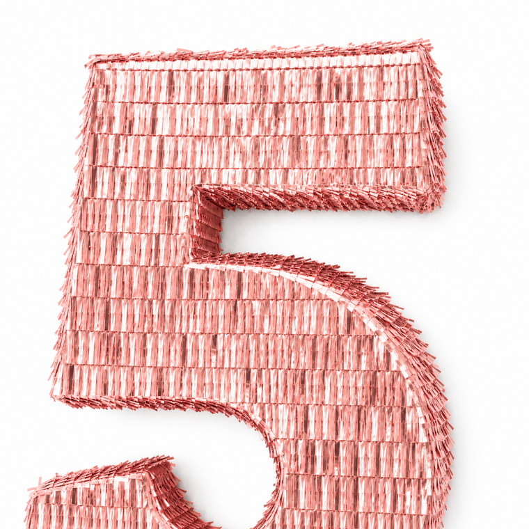 PARTTYHUB BIRTHDAY NUMBER 5 FOIL PINATA | NMF | PACK 1