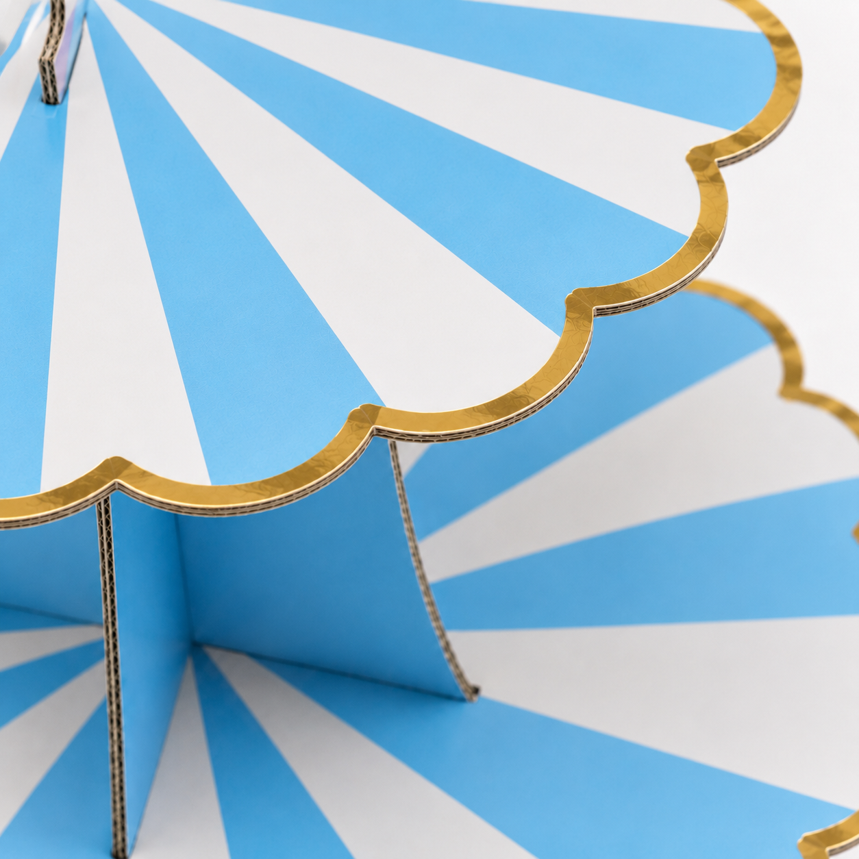 ParttyHub Cabana Striped Cake Stand- Blue | CANSTR | Pack 1