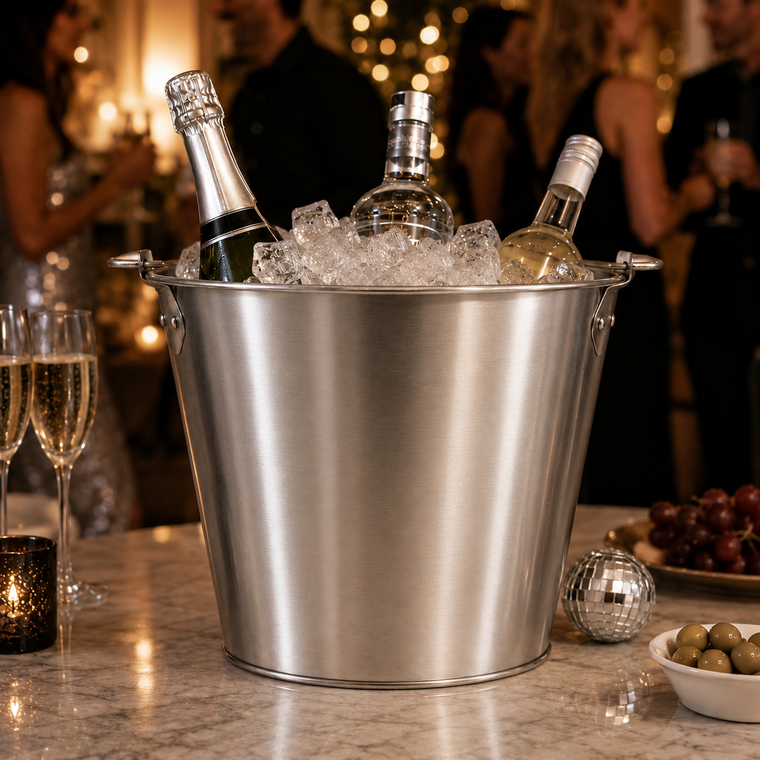 PARTTYHUB SILVER METAL ICE BUCKET | SMI | PACK 1