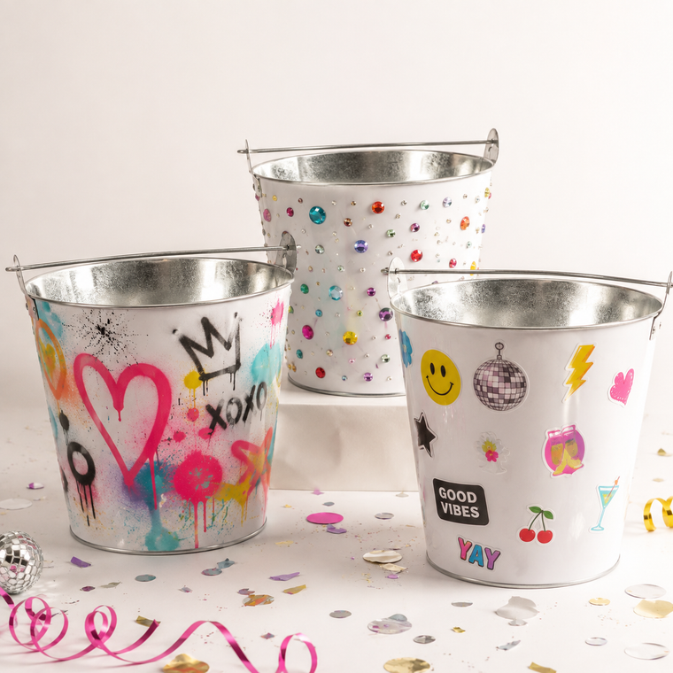 PARTTYHUB DIY WHITE PARTY ICE BUCKET | DWI | PACK 1