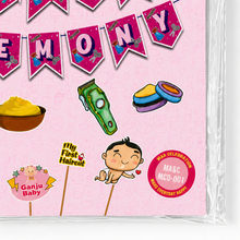 PARTTYHUB BABY GIRL'S MUNDAN CEREMONY DECOR KIT- ENGLISH | BGS | PACK 1